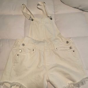 Lucky brand white shorts overalls
